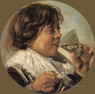 フランス・ハルス Painting - 酒飲み少年の肖像画 オランダ黄金時代 フランス・ハルス